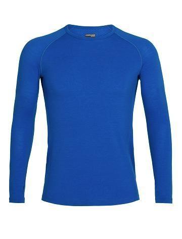 Men's Icebreaker BodyfitZone™ Merino 150 Zone Long Sleeve Crewe Thermal Top Base Layers Lazurite | CA 1585JPQJ